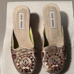 Steve madden clogs with beaded detail